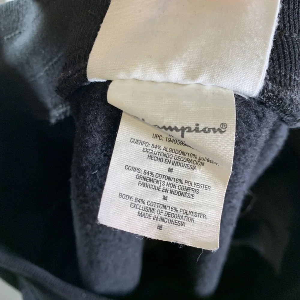 Champion Reverse Weave Sweatpants‎ Mens Medium Black Fleece Jogger C Logo Leg